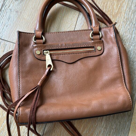 Rebecca Minkoff Brown Leather Mini Bag with Fringe Y2K - Picture 4 of 9